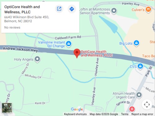 Get Directions to OptiCore Health and Wellness in Belmont, NC